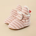thumbnail image 2 of newwalpole Infant Baby Boy Girl Cozy Fleece Bootie Newborn Stay On Slipper Winter Warm Gripper Non-Slip Crib Shoes Pink for Size 4.5, 2 of 7