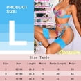 thumbnail image 2 of Conjunto de 4 piezas con bordado de flores, ropa interior, tanga, cinturón, tirantes, sujetador, conjunto de ropa interior sexy, 2 of 6