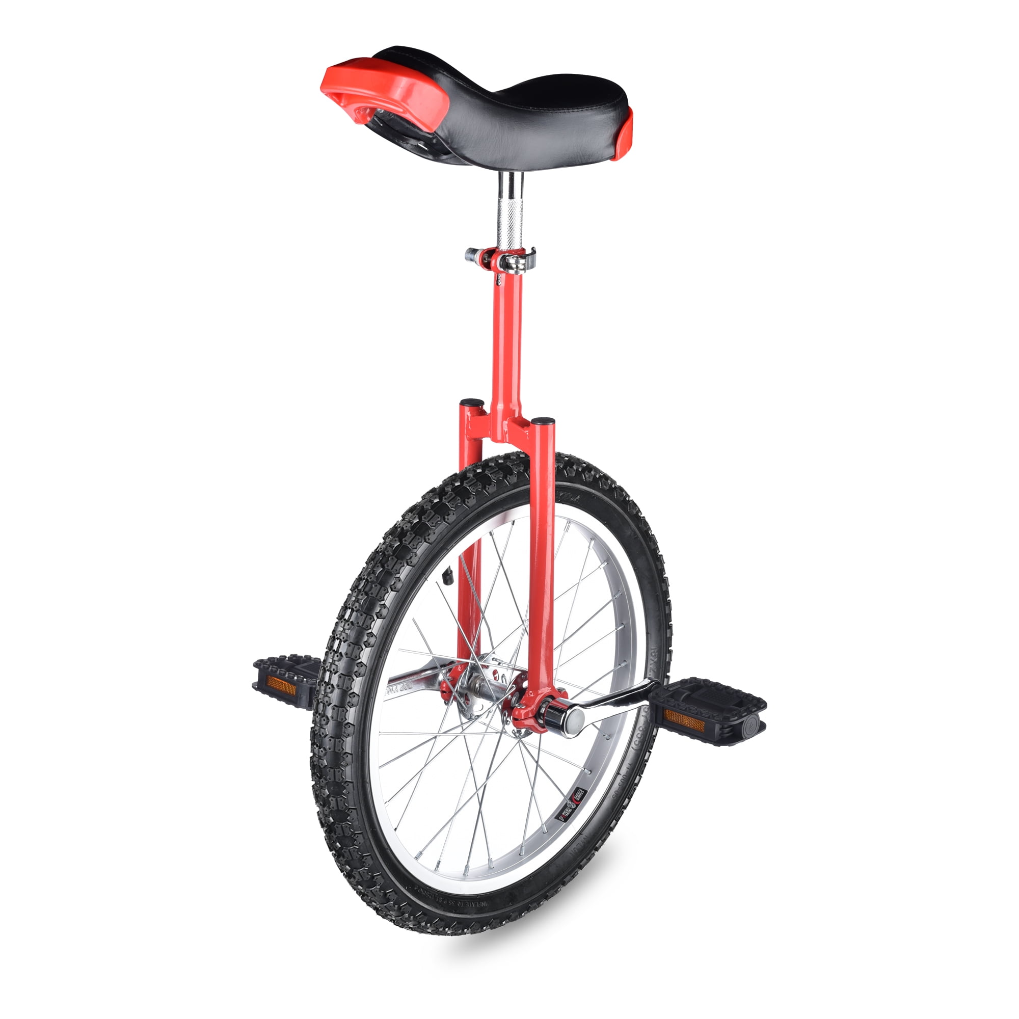 24" Green Wheel Unicycle Leakproof Butyl Tire Adjustable Height Cycling Exercise 