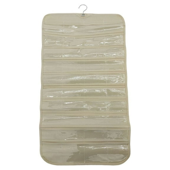Techtongda 80 Pocket Hanging Jewelry Organizer Earring Display Pouch Bag Convenient
