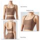 thumbnail image 5 of Correa delgada Yoga sujetador Pure Color U Back Crop Camisole Top para deportes con almohadilla extraíble en el pecho, 5 of 6