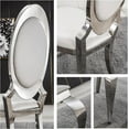 thumbnail image 6 of Luxury Dining Chairs Set of 4, Oval Back PU Upholstered Chairs with Stainless Steel Cabriole Legs, Dining Chairs for Kitchen, Living Room, Office, 6 of 7