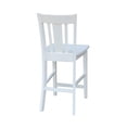 thumbnail image 2 of Pemberly Row Solid Wood Counter Height Stool in White - 24" Seat Height, 2 of 9