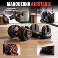 thumbnail image 2 of Mancuerna Ajustable X-Rush ( 2.5 a 24 kg) con Sistema de Dial Rápido y Base, 2 of 8