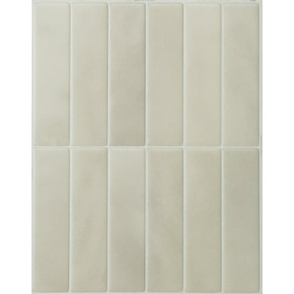 Smart Tiles Peel and Stick Backsplash, 5 Adhesive Tiles, Morocco Beige, 11.43"x9"