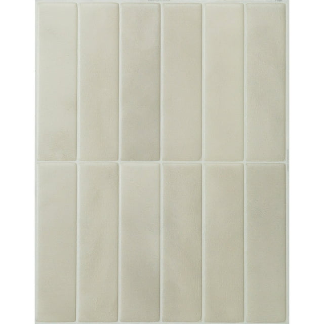 Smart Tiles Peel and Stick Backsplash, 5 Adhesive Tiles, Morocco Beige, 11.43"x9"