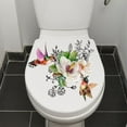 thumbnail image 6 of Birds Flowers Toilet Lid Decal Commode Sticker for Bathroom Decorative Flower Sticker Decoration Public Toilet Sticker, 6 of 8