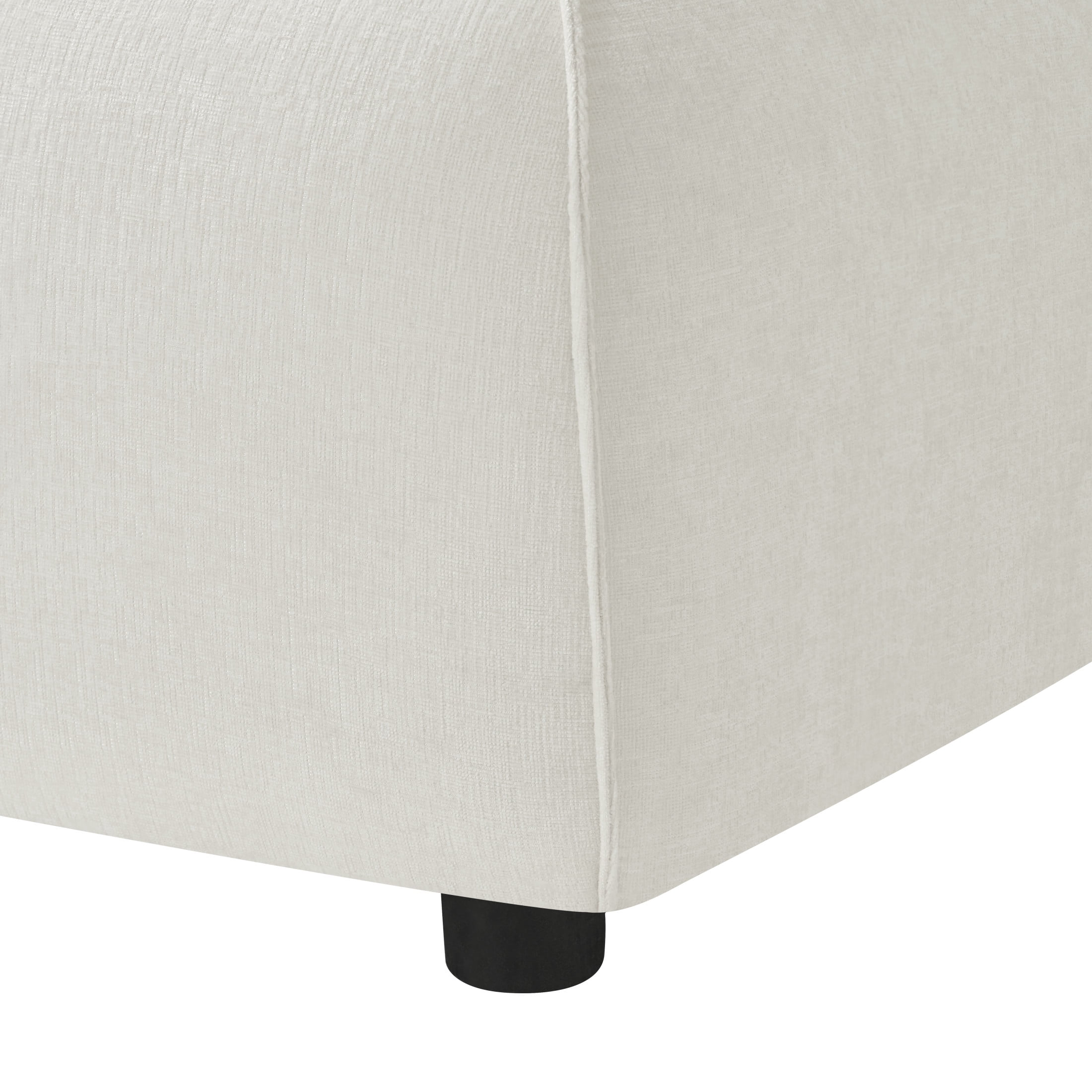 Christopher Knight Home 32"D Modern Curved Upholstered Armless Accent Chair, Plush Beige Seat
