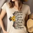 thumbnail image 4 of God Says You Are Christian Cross Sunflower Bible Verse T-Shirt, Ash, Size 3XL, 4 of 6