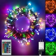 Color Changing led Christmas Lights, 200 LED 66ft Plug in Powered Multicolor Christmas Tree Lights with Remote Control for Bedroom Wedding Party Indoor Outdoor Decorations-16 Colors