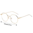 thumbnail image 2 of Stylish Octagonal Thin Metal Eyeglass Frame HD Clear Anti-Glare Blue Light Blocking Lenses Lightweight Comfort Fit Unisex Glasses For Office Computer Daily Outdoor Wear(Pink-14cm), 2 of 6