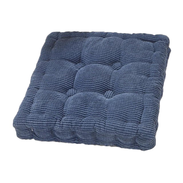 Chair Cushion Seat Pad Corduroy Home Dining Chair Mat Blue