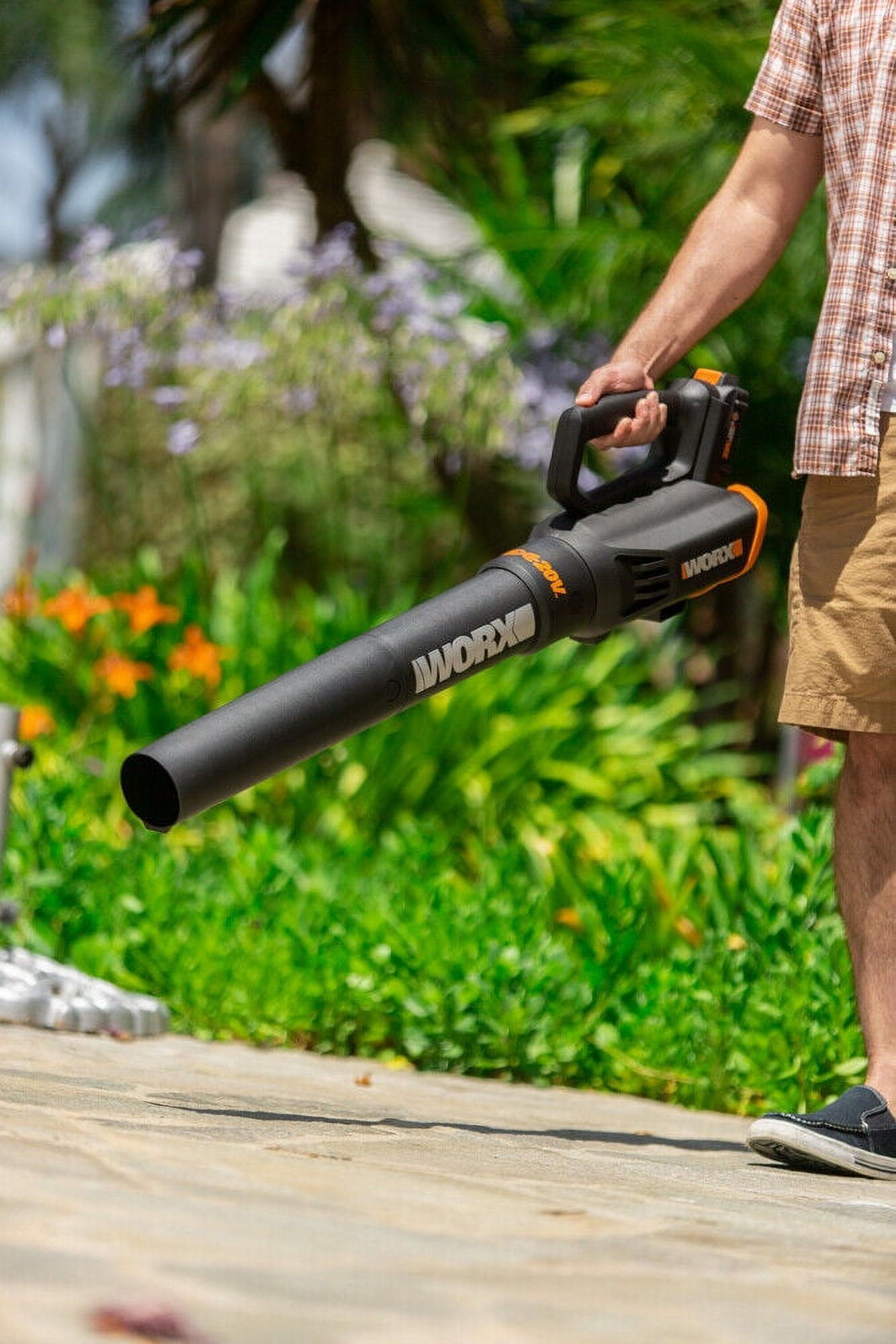 WORX WG546 TURBINE 20V PowerShare 2-Speed Cordless Battery-Powered Leaf  Blower