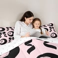 thumbnail image 5 of Feelyou Fashion Bow-tie Queen Comforter Set, Cartoon Billiards Bedding Comforter Set, 3pcs, 5 of 8