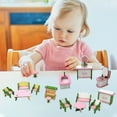 thumbnail image 5 of LYINGF Colorful Wooden Doll House Furniture, Wood Miniature Bathroom/Living Room/Bedroom/Kitchen House Furniture Dollhouse Doll Decoration Accessories Pretend Play Kids Toy, 5 of 6