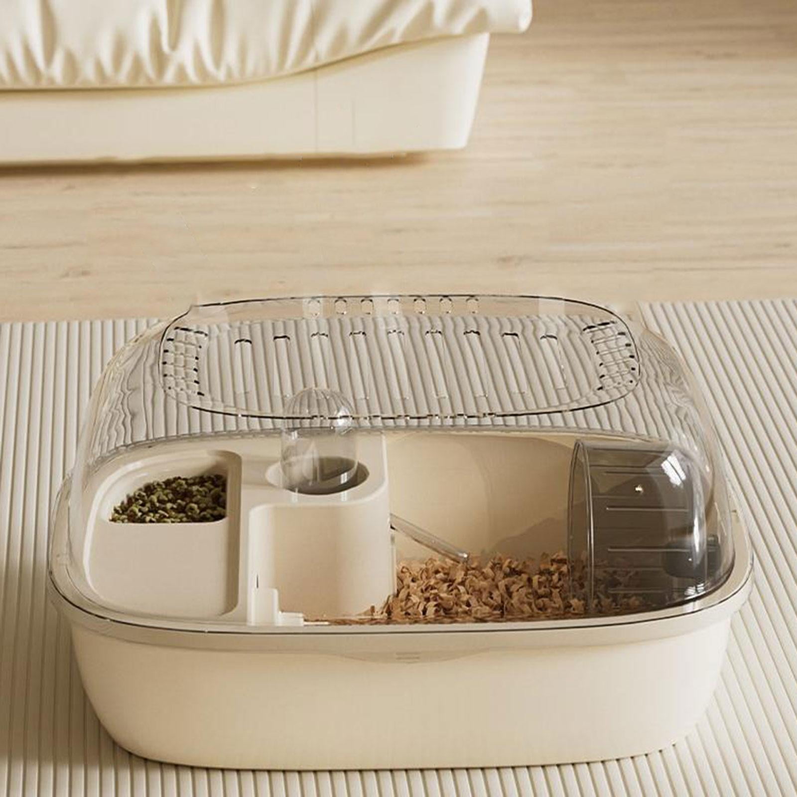balikha Hamster Cage Openable Top Hamster Enclosure for Small Animals Hedgehog Bunny beige