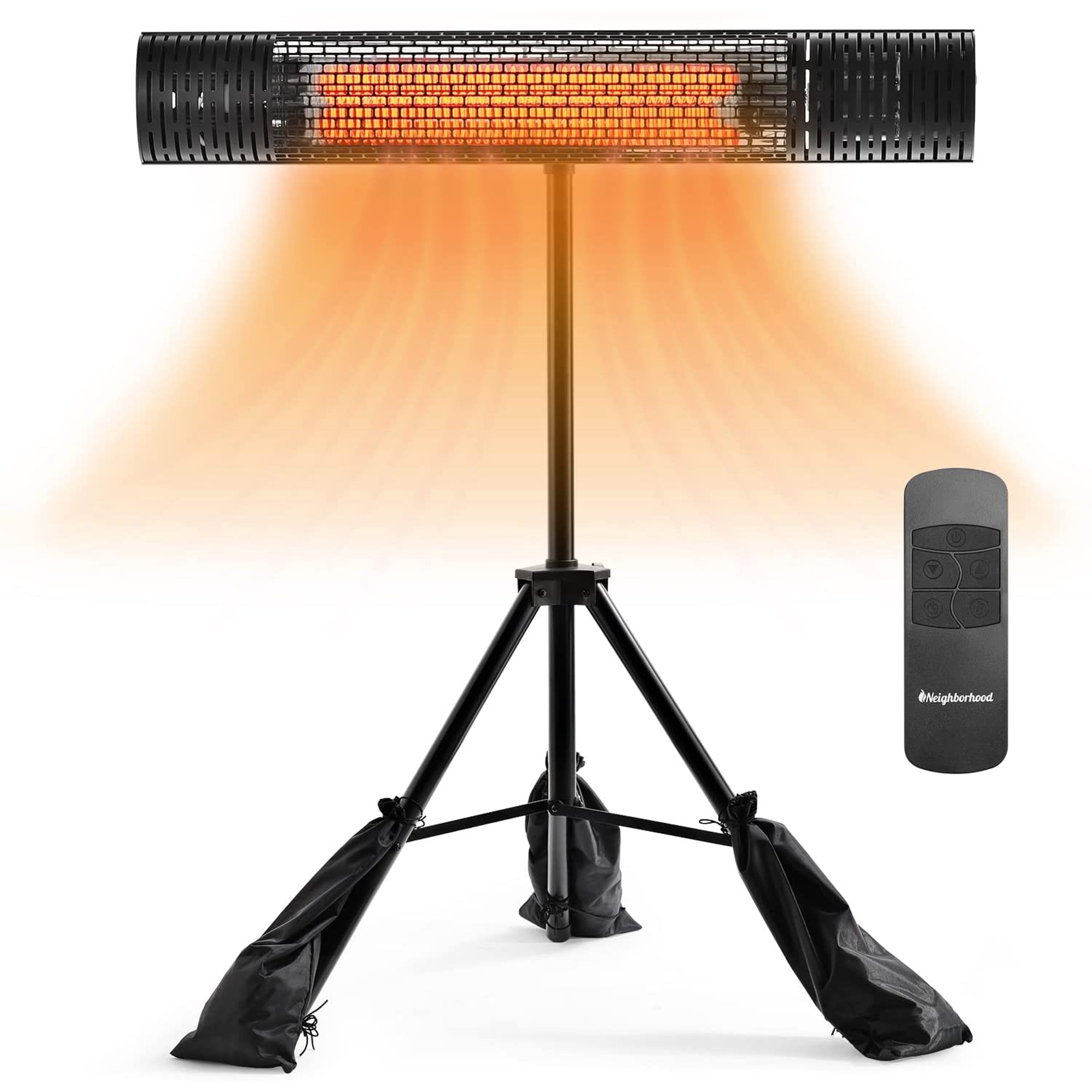 Turbro Electric Infrared Heater, Portable Patio Heater, Adjustable Tripod,  Wall-Mounted, Remote Control - Walmart.com