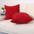 thumbnail image 6 of PiccoCasa Velvet Square Decorative Throw Pillow Cover, 26"x26", Red, 6 of 7