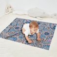 thumbnail image 2 of Blue Paisley and Floral Pattern Blanket,Comfortable Soft Flannel Throw Blanket,All Season,Warm Lightweight Blankets for Sofa Bed Couch Living Room Chair,30"x40", 2 of 4