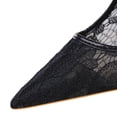 thumbnail image 3 of Women Pointed Toe High Heels Sexy Pumps Lace Tulle 9CM Wedding Shoes for Bride Prom Party, 3 of 4