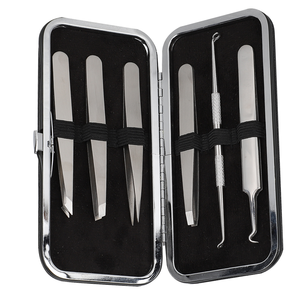Kritne Pimples Tweezers,Blackheads Tweezers,6pcs Stainless Steel