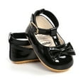 thumbnail image 4 of Baby Girls Mary Jane Flats Bowknot Prewalkers Princess Wedding Dress Shoes 0-18M, 4 of 7