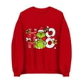 thumbnail image 4 of Christmas Sweat Shirts Women Green Monster Funny Cute Xmas Holiday Winter Oversized Pullover Red XL, 4 of 4