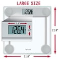 thumbnail image 3 of Báscula digital Taylor para peso corporal, báscula de baño digital de alta precisión, pantalla LCD retroiluminada grande, capacidad de 330 libras, plataforma de vidrio transparente con detalles de ace, 3 of 3