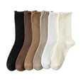 thumbnail image 3 of Granjero Gordo 10 pares de calcetines de algodón, finos, suaves, cómodos, transpirables, calcetines de negocios por encima del tobillo, casuales, café, 3 of 5