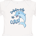 thumbnail image 4 of Inktastic Dolphin-itely the Cutest Boys or Girls Long Sleeve Baby Bodysuit, 4 of 5