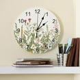 thumbnail image 2 of Plant Flowers Leaves Retro Decorative Round Wall Clock Arabic Numerals Design Non Ticking Bedrooms Bathroom Large Wall Clock（14 Inch）, 2 of 6