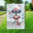 thumbnail image 3 of Playful Schnauzer Welcomes Winter Snowy Day with Cardinal Bird Garden Flag 12x18in Double Sided Miniature Schnauzer Dog Lover Outdoor Decor - 2017, 3 of 5