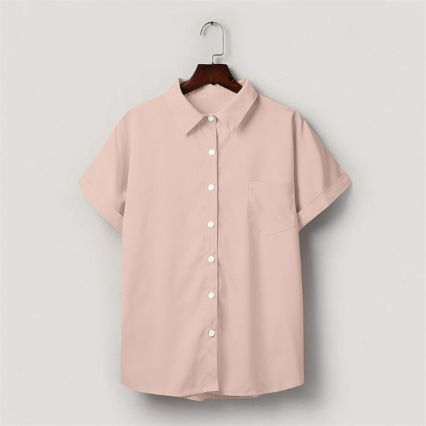 Spring Clearance 2024 SMihono Adult Men's Turndown collar Tees