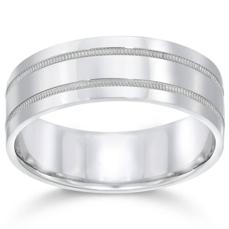 Pompeii 7mm 950 Platinum Comfort Fit Wedding Band NEW Ring (,)