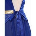 thumbnail image 6 of TiaoBug Women's Praise Dance Dress Lace-up Sides Split Sleeveless Liturgical Worship Tunic Dance Garments Blue M, 6 of 7