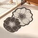 thumbnail image 5 of Alfombra de baño súper absorbente con respaldo de goma antideslizante, alfombrilla de baño lavable de secado rápido, alfombra de ducha moderna de poliéster negro para bañera, 16x24 pulgadas, 5 of 5