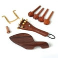thumbnail image 2 of TISHITA 1 Set Full Size Violin Fiddle Rosewood Chin Rest Tailpiece Tuning Peg Fine Tuner, 2 of 8