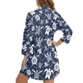 thumbnail image 2 of Xoenoiee Sea Turtle Print Womens Bathing Suit Cover Ups Side Split Long Sleeve Bikini Swimsuit Coverup Button Down Beach Dress Shirt Plus Size, Size XL, 2 of 7