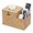 Caramel, variant on Square Woven Tissue Box Cover - Decorative Cube Wicker Tissue Box Holder with Side Organizer, Rustic Water Hyacinth Tissue Holder for Living Room Vanity Night Stand Table Countertop Office