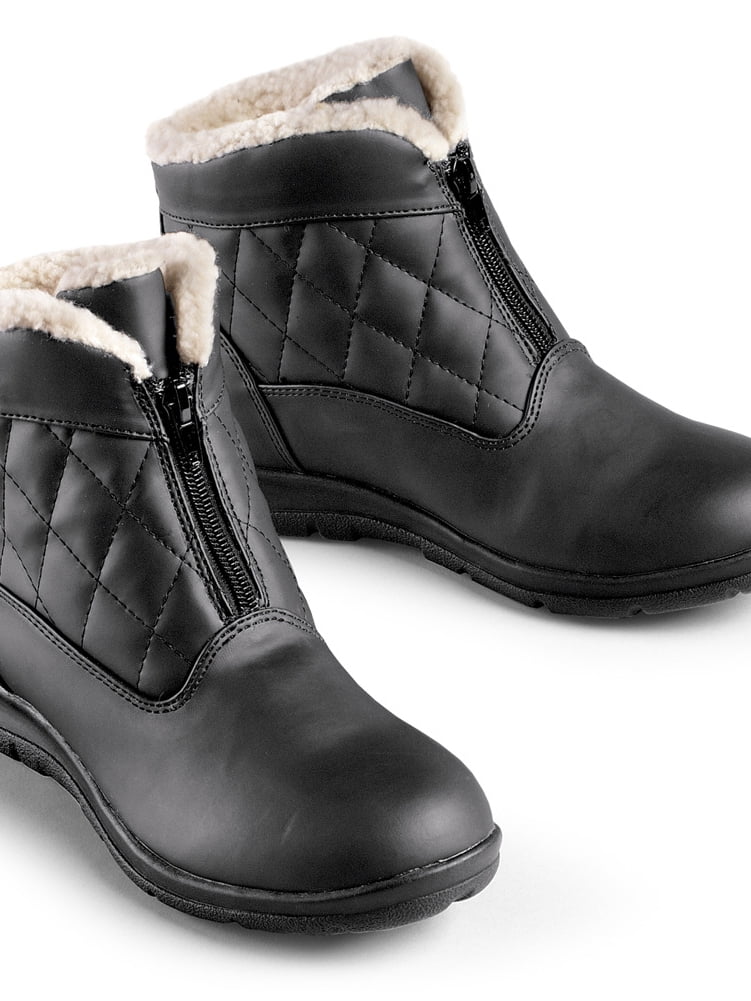 quilted flat boots
