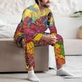 thumbnail image 7 of Fuzoiu Beautiful African Woman Print Men's Long-Sleeved Pajama,Lounge Button Down Nightwear,Mens Notch Collar Pajama Set -X-Large, 7 of 7
