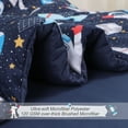 thumbnail image 4 of PiccoCasa 3 Piece Full Size Kid's Comforter Set Space Astronaut Pattern Navy Blue, 4 of 7