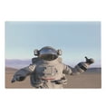thumbnail image 1 of Travel Cutting Board, Digitally Generated Image of an Astronaut Giving Thumbs Exploration of the Planets, Decorative Tempered Glass Cutting and Serving Board, in 3 Sizes, by Ambesonne, 1 of 2