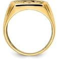 thumbnail image 2 of Solid 14k Yellow Gold Men's Band Mounting no stones included - 4.6gm, 2 of 5