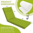thumbnail image 4 of Snubbull Outdoor Chaise Lounge Cushions, with High-Density Foam, Ties Waterproof & Fade Resistant for Lawn and Pool Lounge Chairs, 80x26x4 inch, Grass Green, 4 of 6