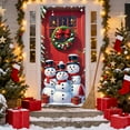 thumbnail image 4 of Christmas Door Curtain Decoration Multicolor Lifelike Christmas snowman and Cartoon Kitten Elements for Door Cover Party Gift Holiday Xmas Door Wall Decorations Indoor Outdoor, 4 of 4