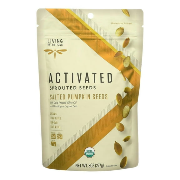 Living Intentions Sprouted Pumpkin Seeds 8 oz (Pack of 6)