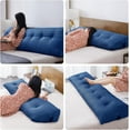 thumbnail image 4 of Large Headboard Pillow Headboard Wedge Pillow Bed Rest Reading Pillow Bolster Triangular Pillow for Sitting in Bed-Backrest Positioning Support Long Pillow for Daybed (Full: 54x8x20 Inches,Blue), 4 of 13