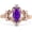 Amethyst Cubic Zirconia with Rose Tone, variant on Art Deco Marquise Filigree Engagement Ring Ruby Cubic Zirconia Rose Tone 925 Sterling Silver, Size 9