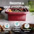 thumbnail image 3 of Souper Cubes Gift Set - Kitchen Set With 2 Tbsp, 1/2 Cup, 1 & 2 Cup Silicone Freezer Trays With Lids - Meal Prep and Kitchen Storage Solutions - Cranberry, 3 of 5